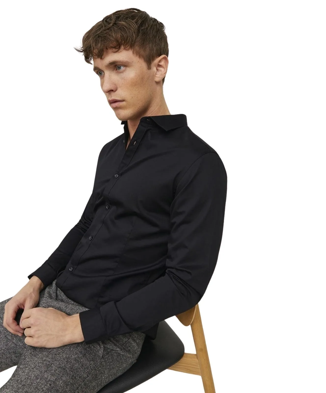 Herren Hemd Parma von Jack & Jones in Black