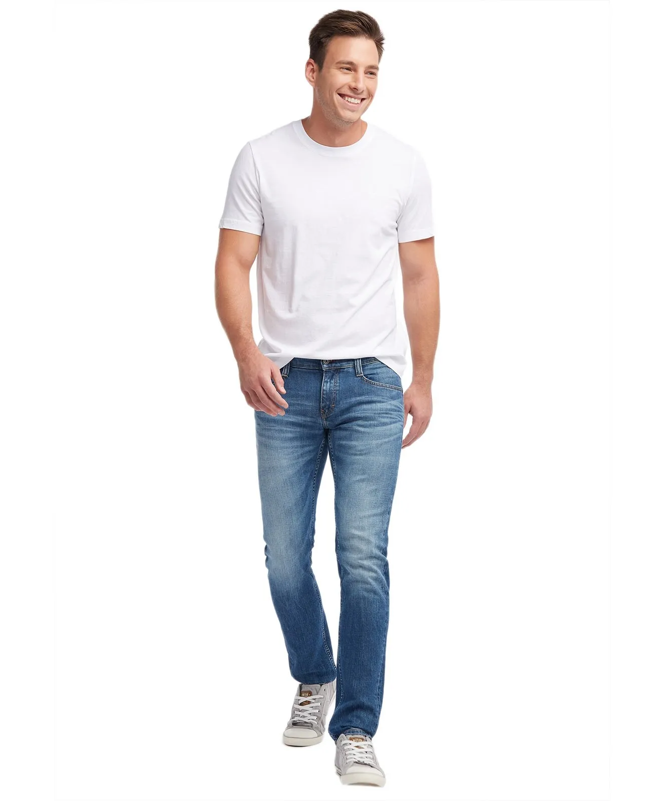 Herren Jeans Oregon Tapered von Mustang in Light Scratched Used
