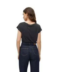 Vero Moda T-Shirt Filli mit V-Ausschnitt in Schwarz