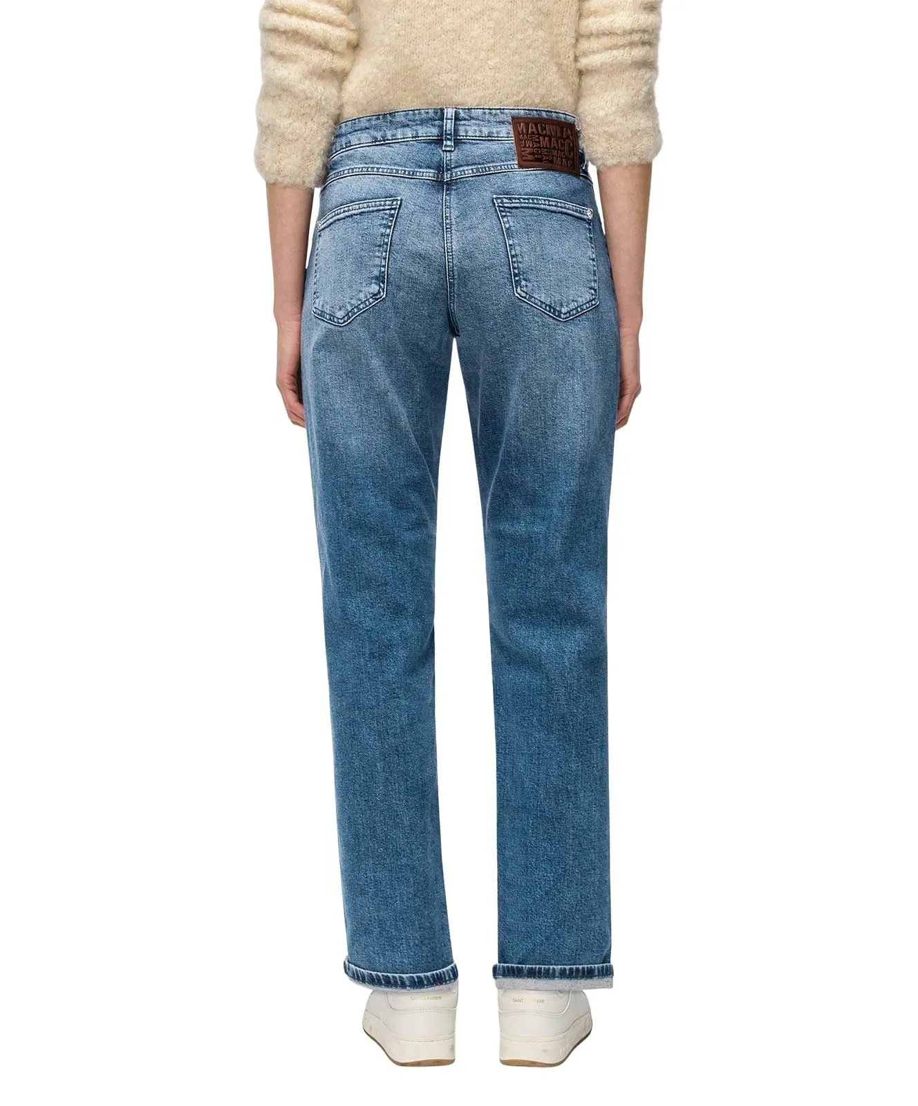 Damen Jeans Straight von MAC in Mid Blue Random