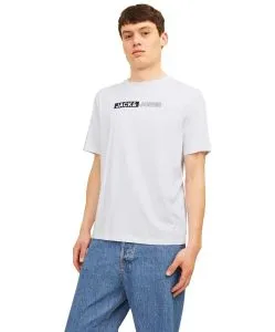 Jack & Jones T-Shirt Corp Weiß mit Pigmentprint