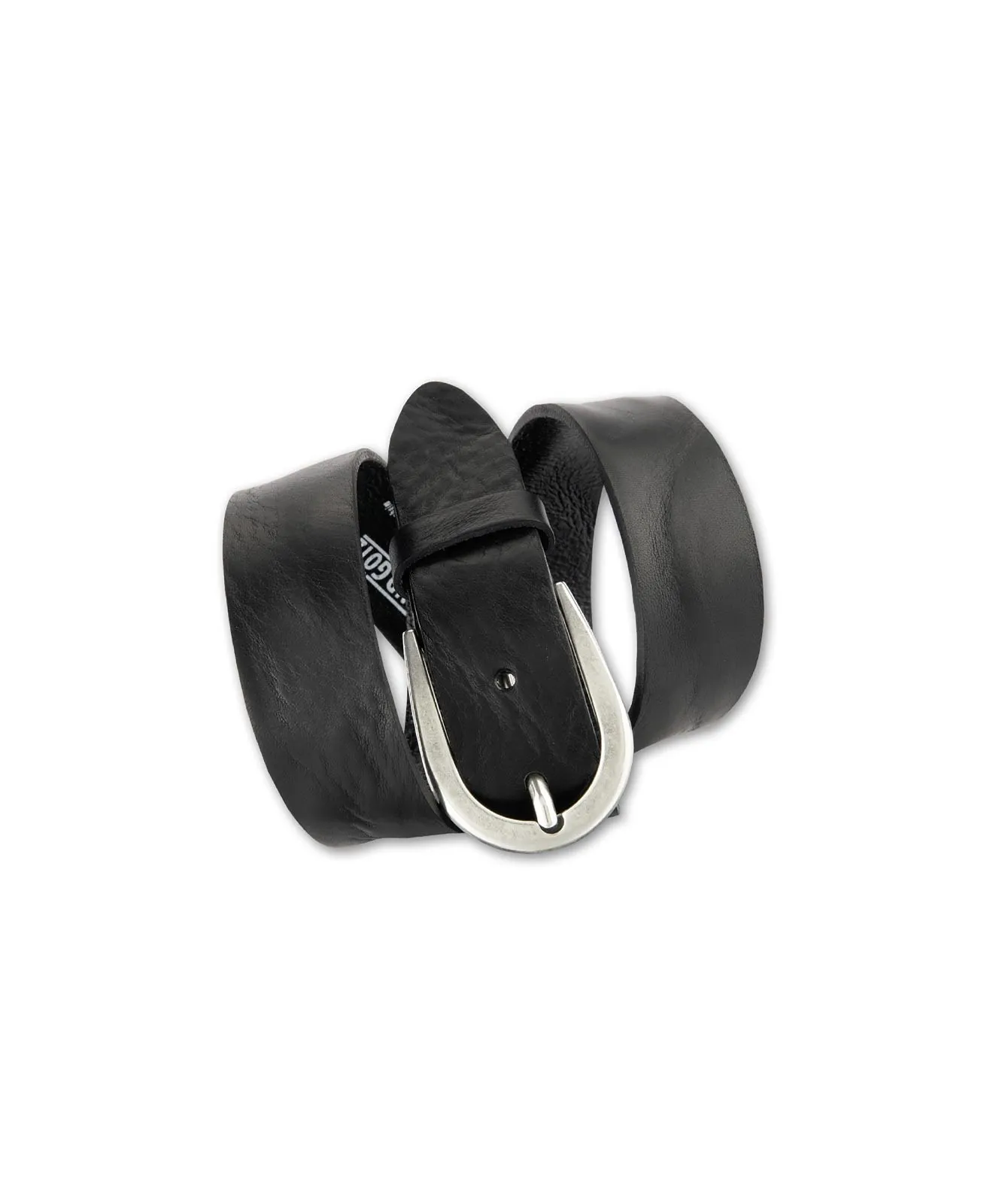 Damen Gürtel 3,5cm Walklederg.geprägt von Bernd Götz in Schwarz