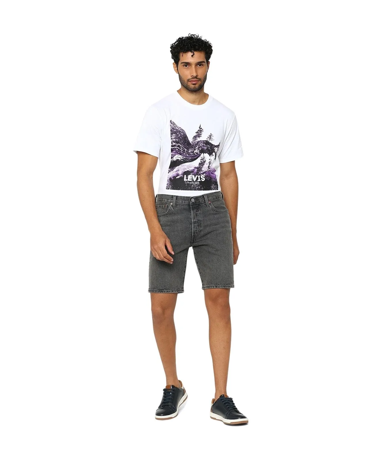Herren Jeans 501 Original Shorts von Levis in Lets Go To The Moon