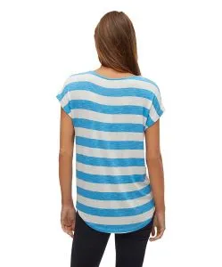 Vero Moda T-Shirt Wide in Azurblau mit Streifen