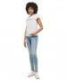 Damen Shirt Alina C Logo Tee von Mustang in Light Grey Melange