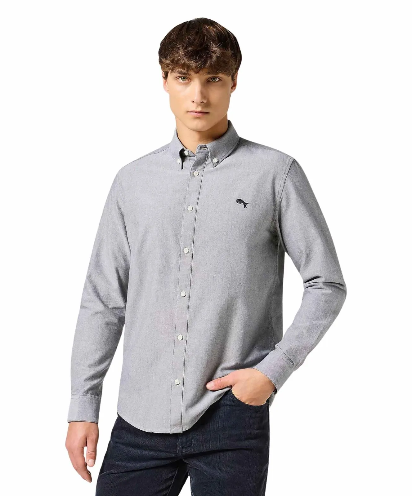 Herren Hemd Oxford Shirt von Wrangler in Dark Navy