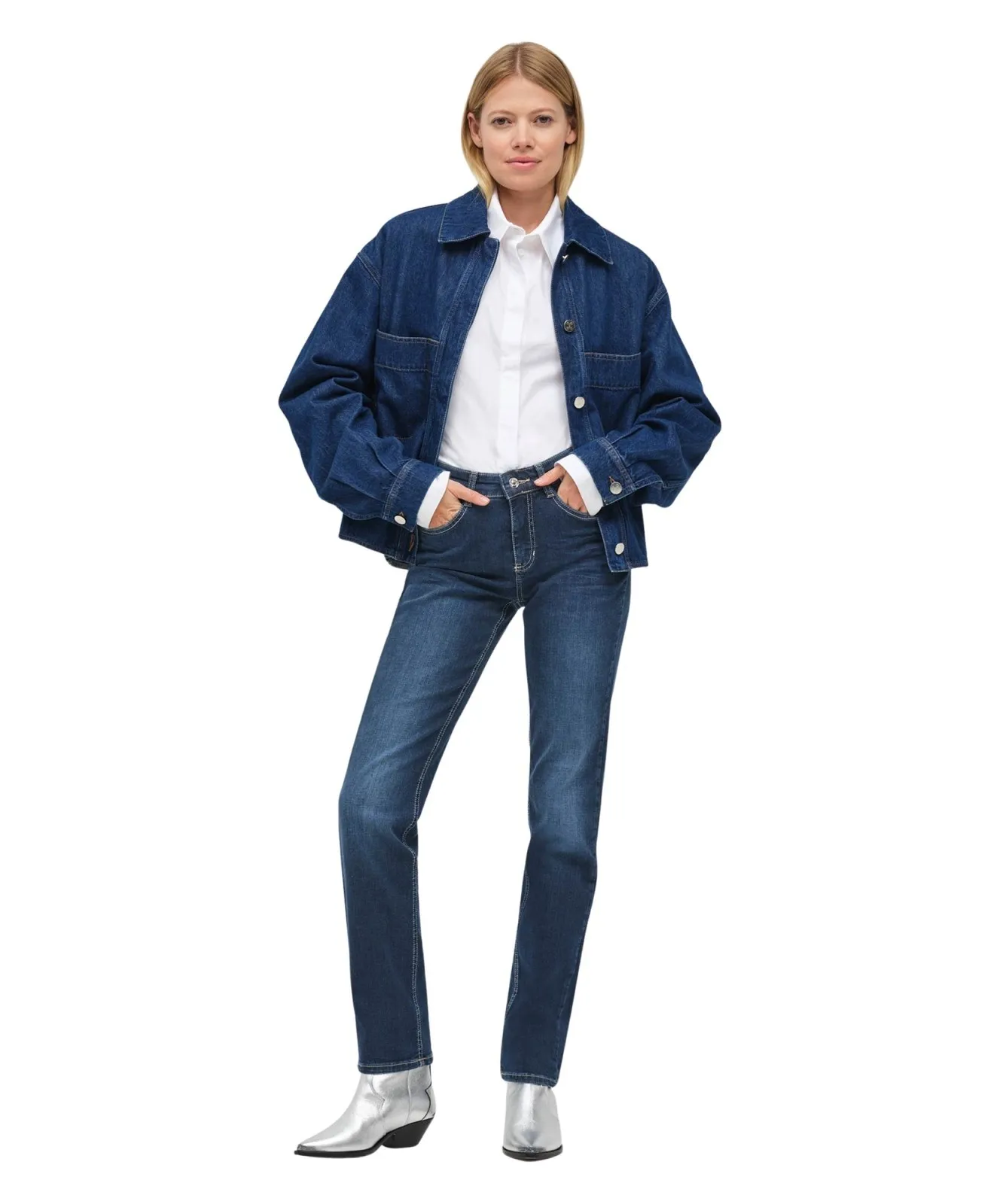Damen Jeans Angela von MAC in New Basic Denim