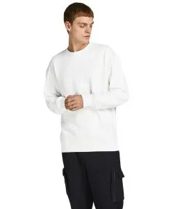 Jack & Jones Pullover aus Sweat-Material in Weiß