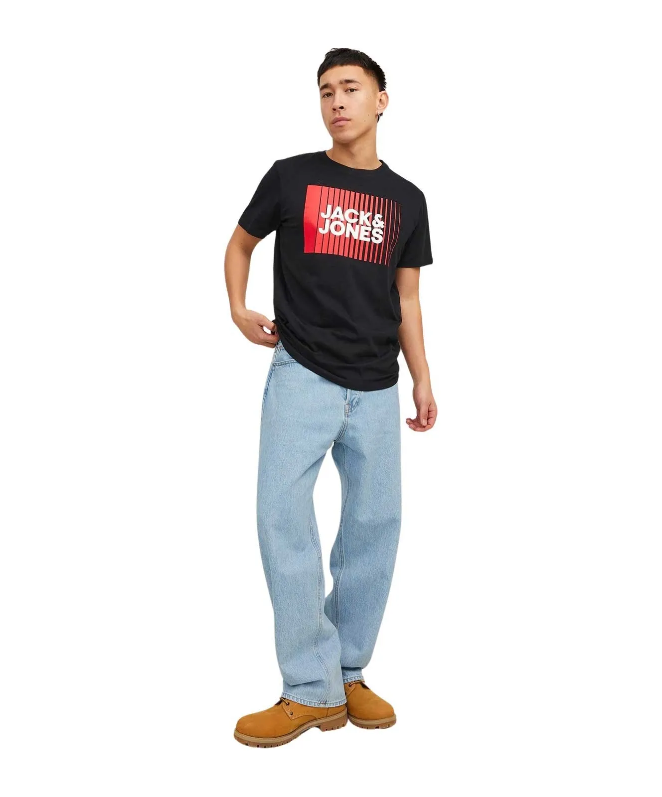 Herren Shirt Corp Logo Tee von Jack & Jones in Black
