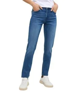 Mustang Crosby Jeans Slim fit in blau mit Used-Effekten