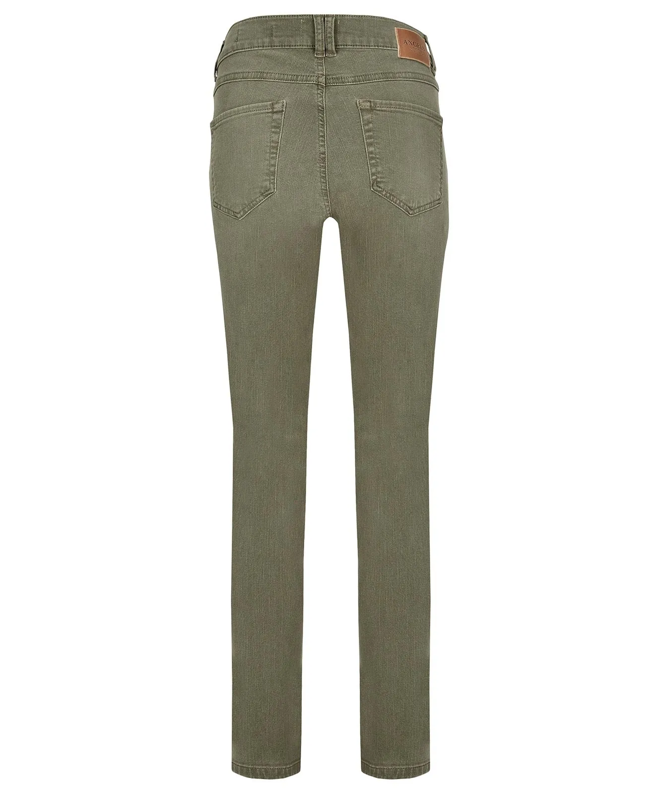Damen Jeans Skinny Button von Angels in Dark Khaki Used