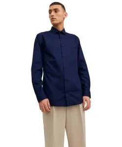 Jack & Jones Hemd Parker mit Langarm in Dunkelblau
