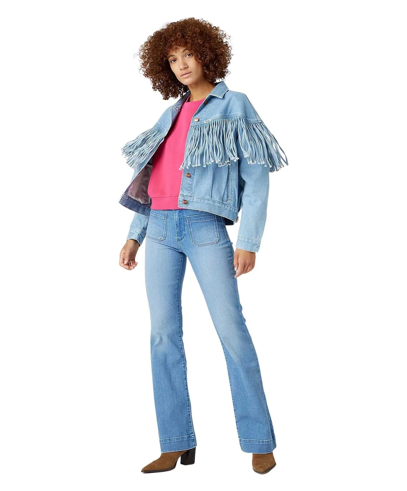 Damen Jeans Flare Retro von Wrangler in Hazel