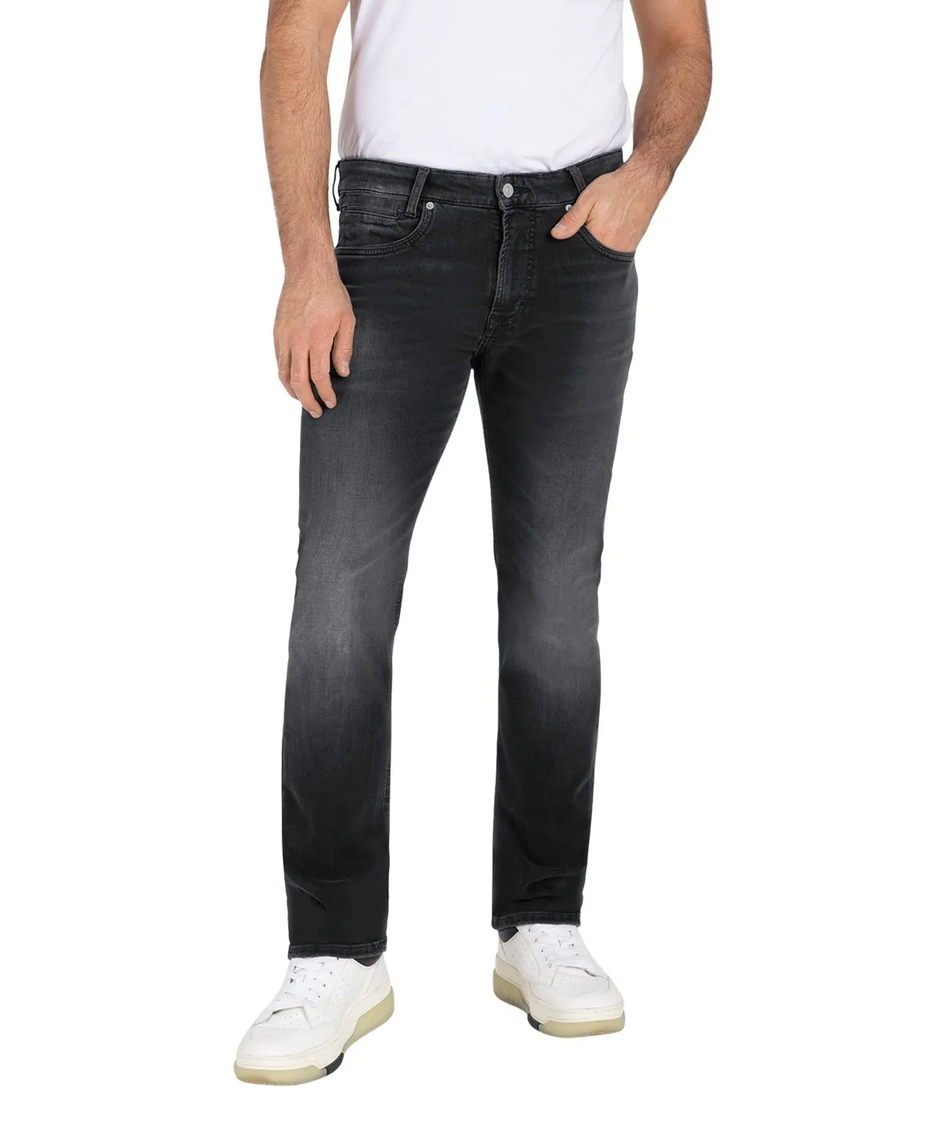 Herren Jeans Arne Pipe von MAC in Black Black Authentic Used