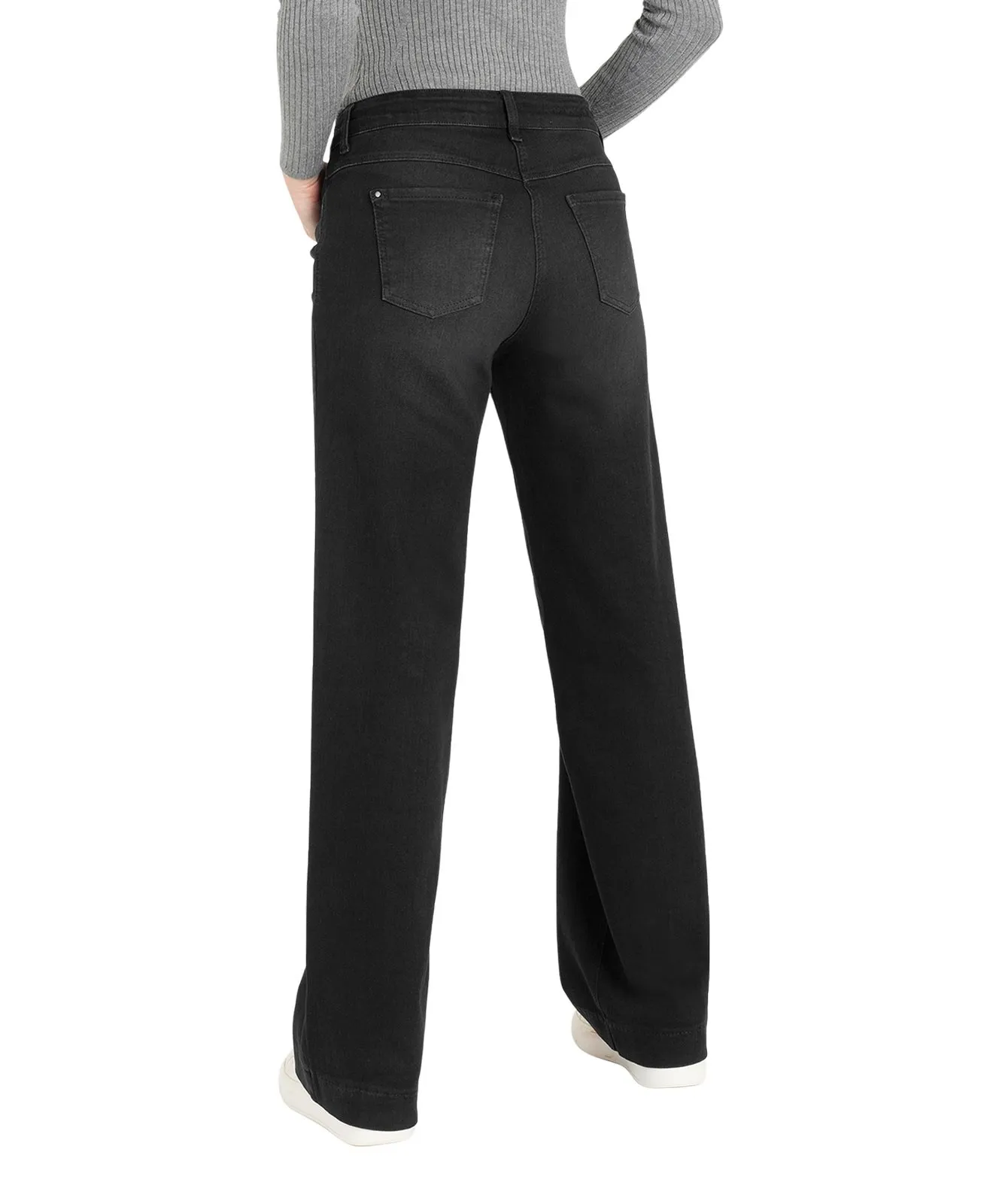 Damen Jeans Dream Wide Authentic von MAC in Commercial Black Used Wash