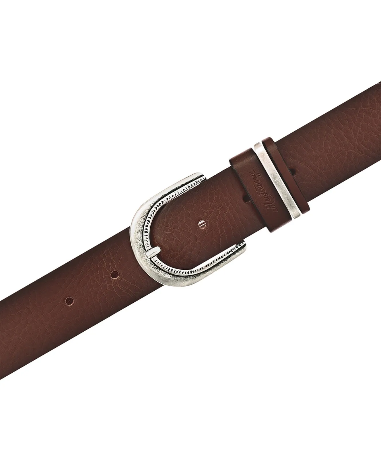 Damen Gürtel 35mm Damengürtel mit Airbrushkante von Mustang in cognac