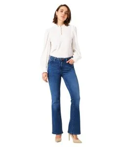 Garcia Jeans Flared Celia 245 in Mittelblau mit hoher Taille