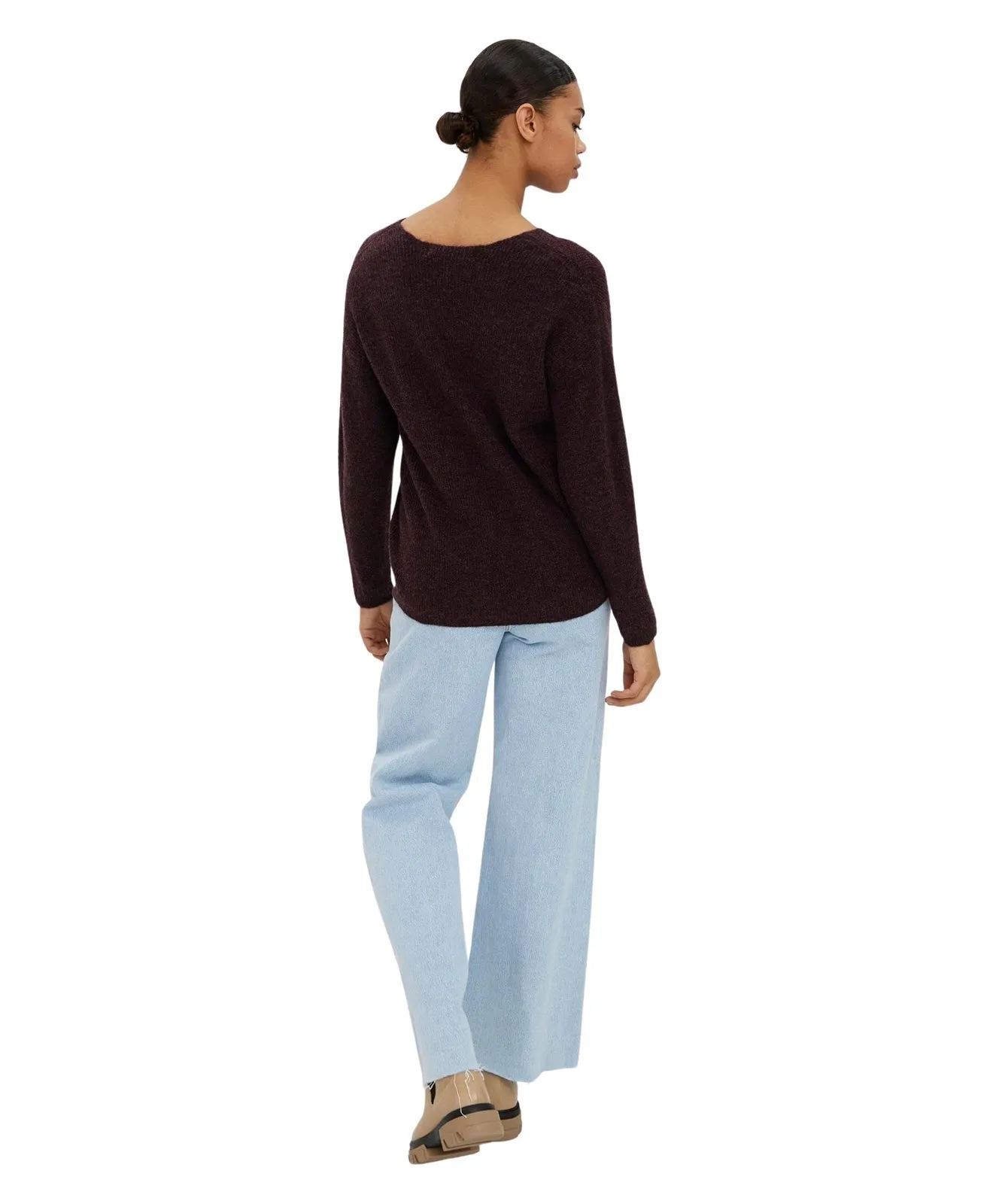 Damen Pullover Crewlefile von Vero Moda in Winetasting