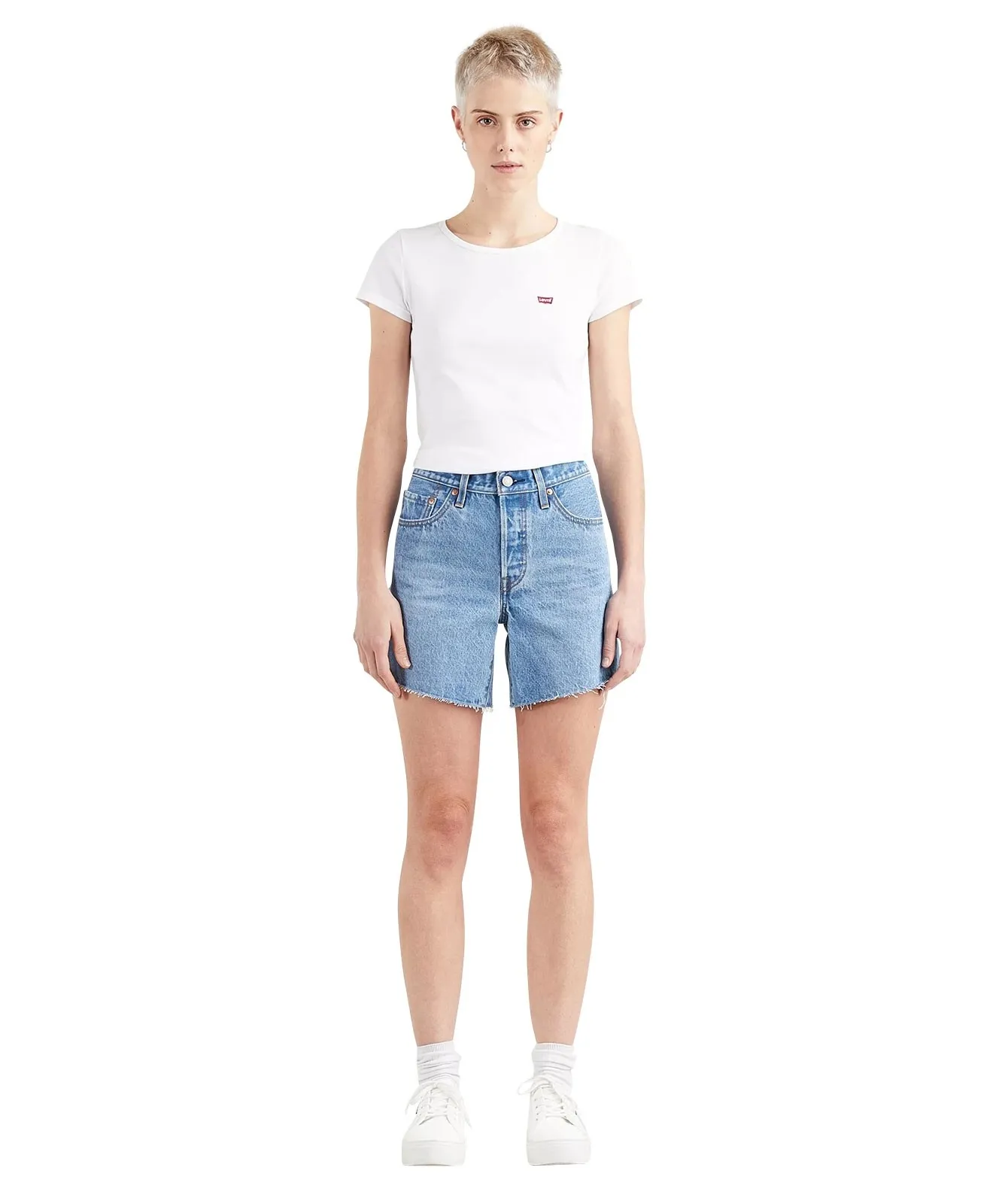 Damen Jeans 501 Short Long von Levis in Orinda Night