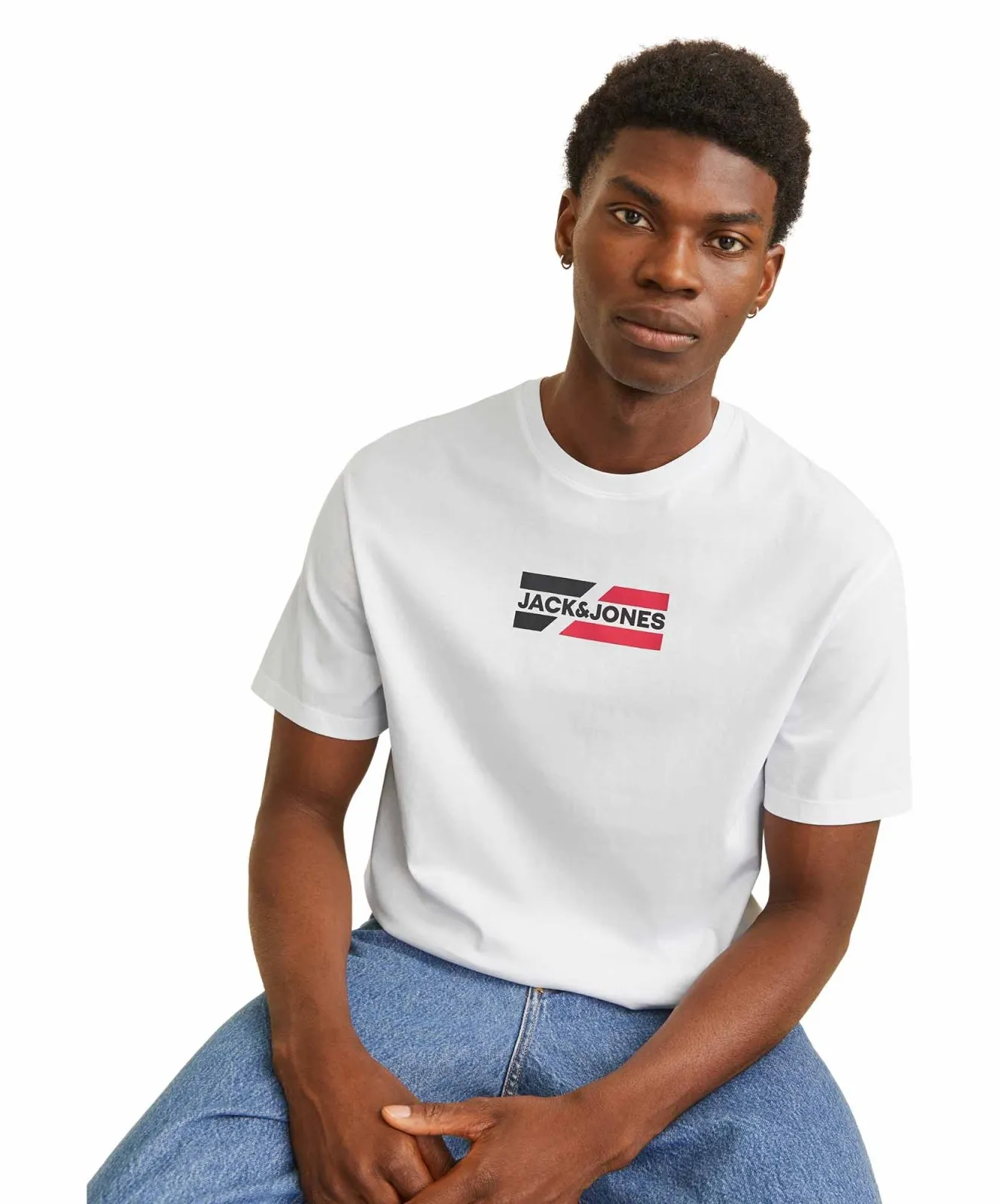 Herren Shirt Graphic Tee von Jack & Jones in White