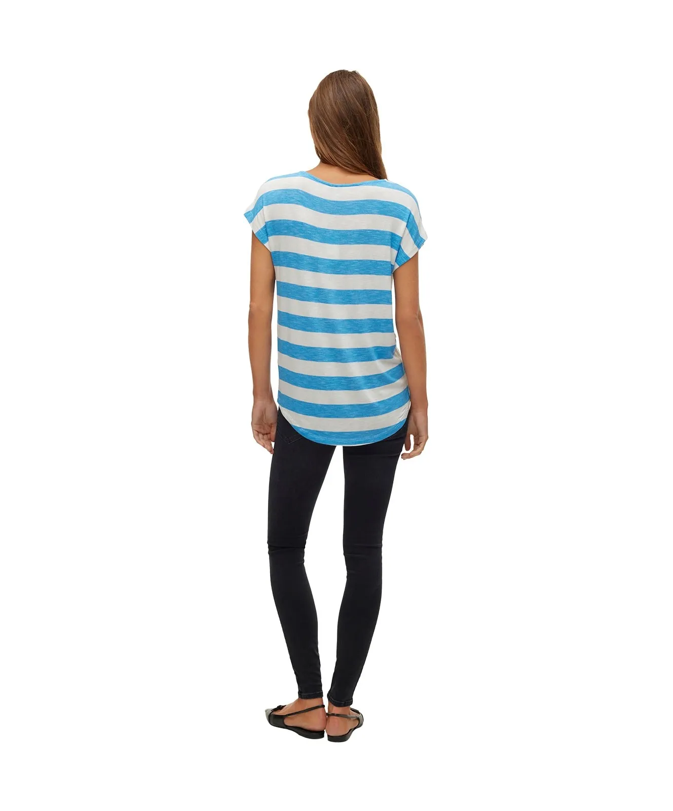 Damen Shirt Wide von Vero Moda in Azure Blue Snow White