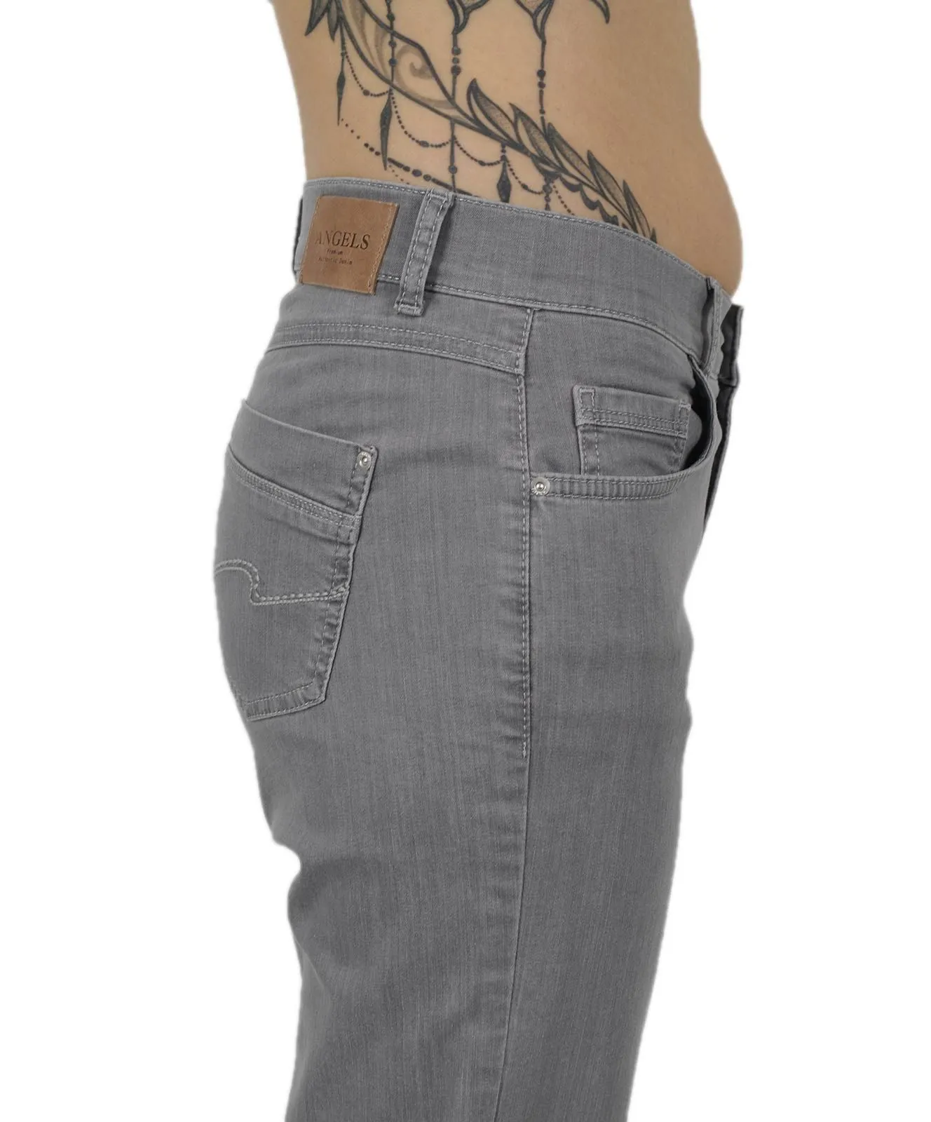 Angels Damen Jeans Comfortable Fit Dolly in Light Grey