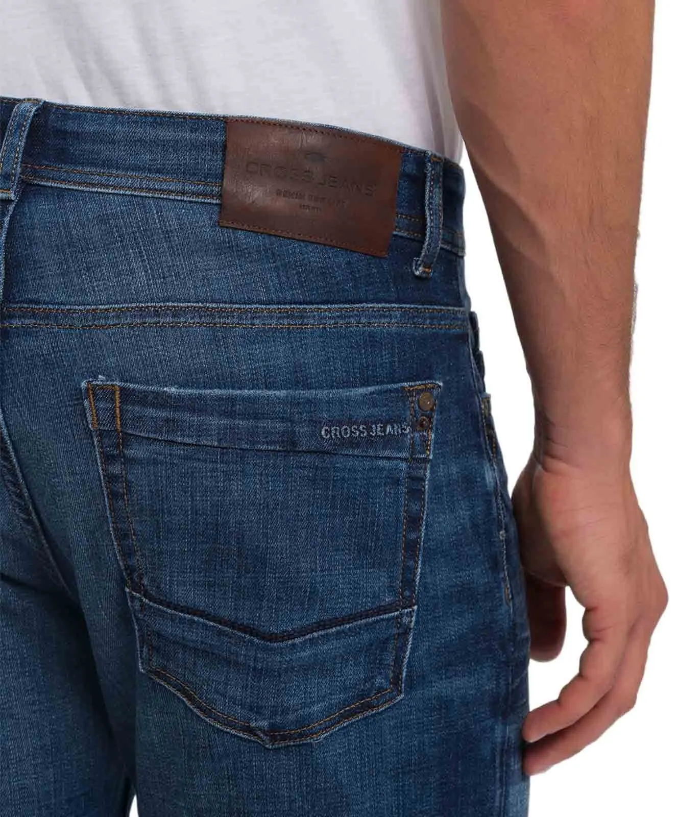 Herren Jeans Antonio von Cross in Dark Mid Blue