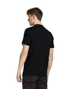 Jack & Jones Poloshirt Paulos mit Mao Kragen in Schwarz