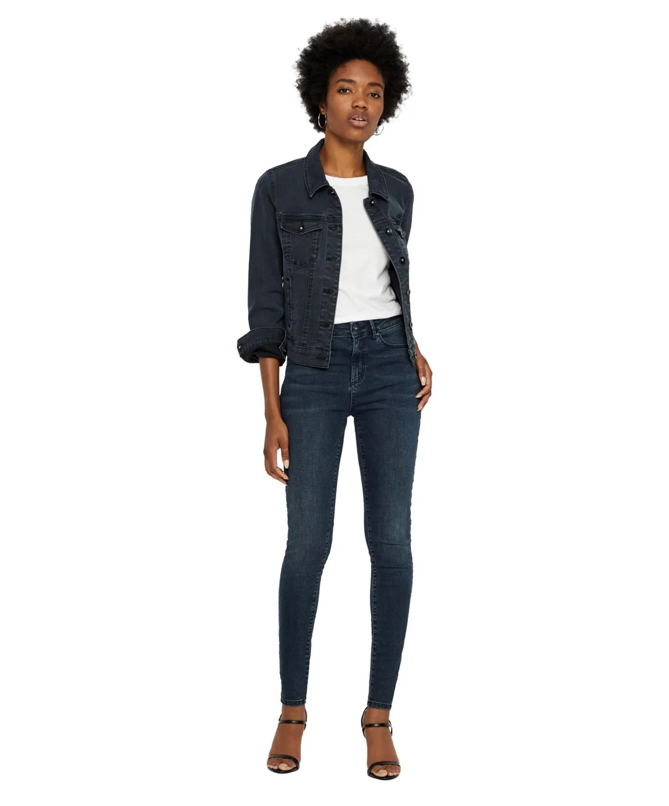 Damen Jeans Sophia von Vero Moda in Dark Blue Denim