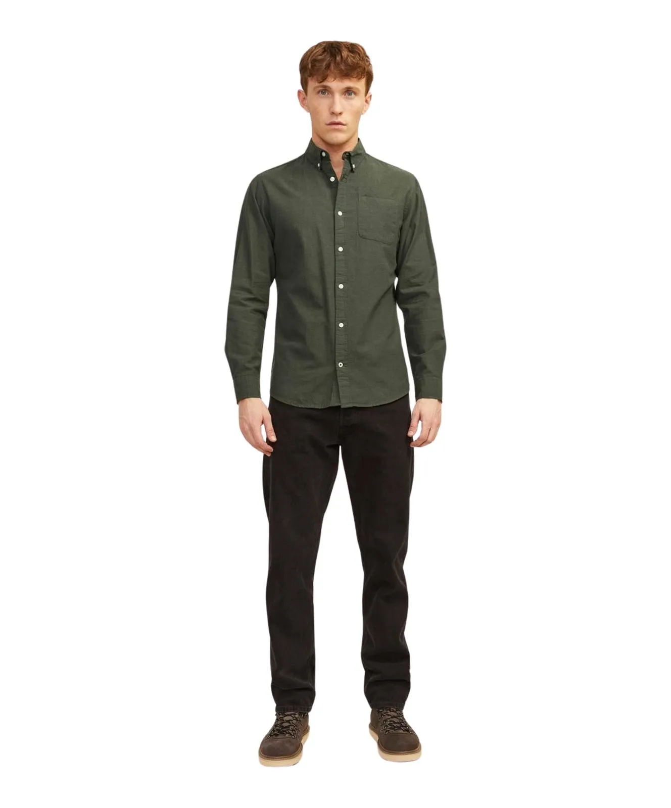Herren Hemd Oxford von Jack & Jones in Forest Night