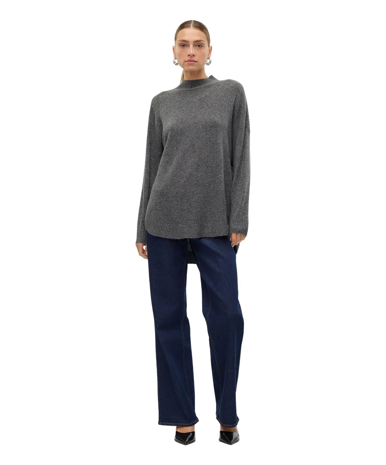 Damen Pullover Plaza von Vero Moda in Medium Grey Melange
