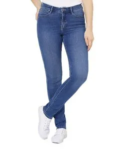 Paddock’s Jeans Slim Fit Pat mit High Rise in Mittelblau