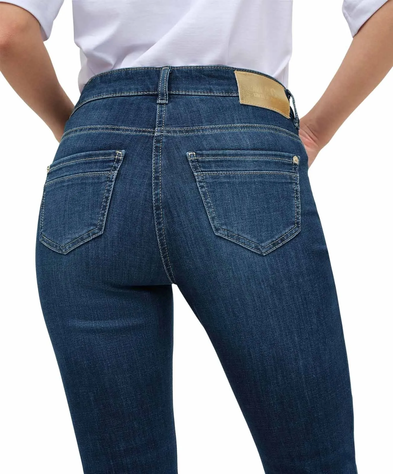 Damen Jeans Rich Slim Chic von MAC in Dark Blue Net Wash