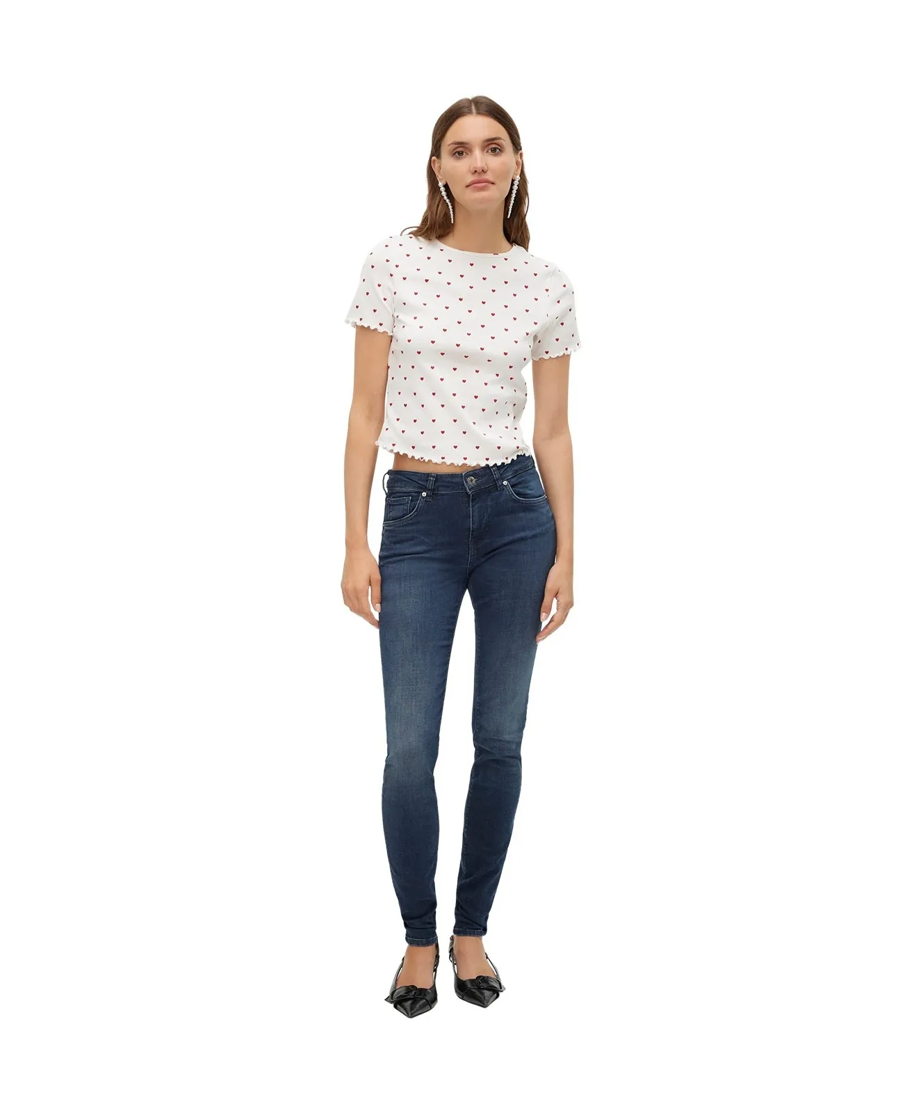 Damen Shirt Harry von Vero Moda in Snow White Hearts