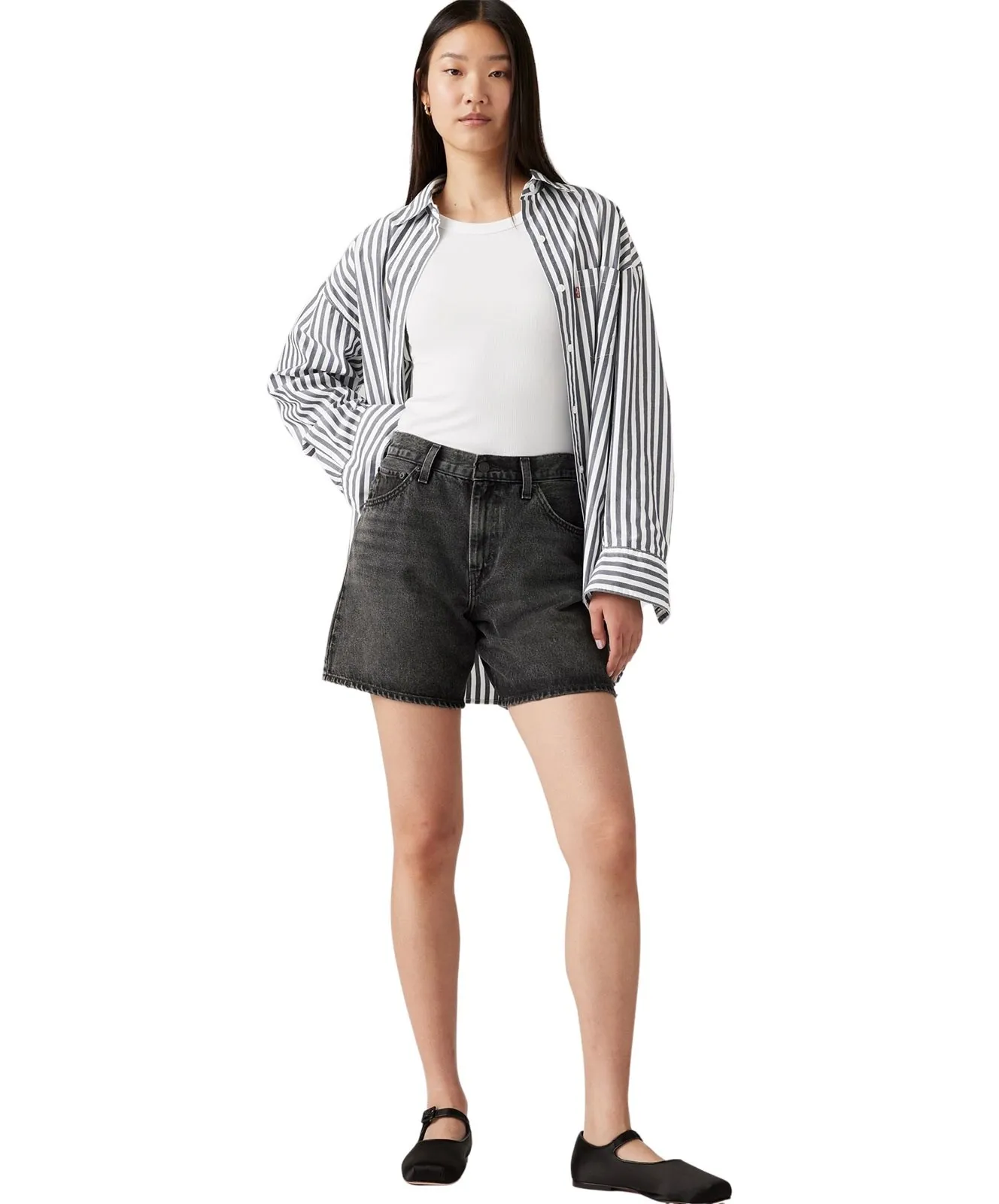 Damen Jeans High Baggy Shorts von Levis in Where S My Phone