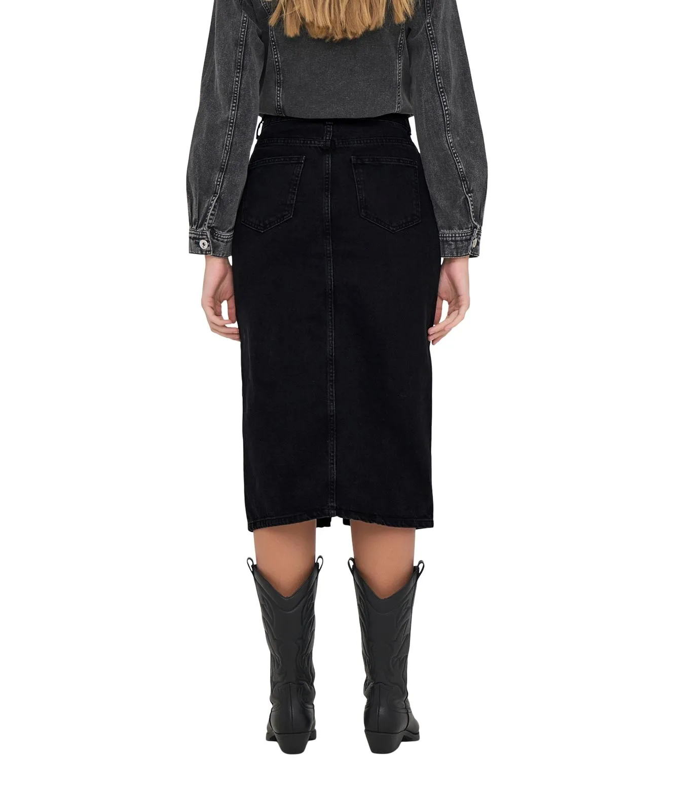 Damen Rock Bianca von Only in Washed Black