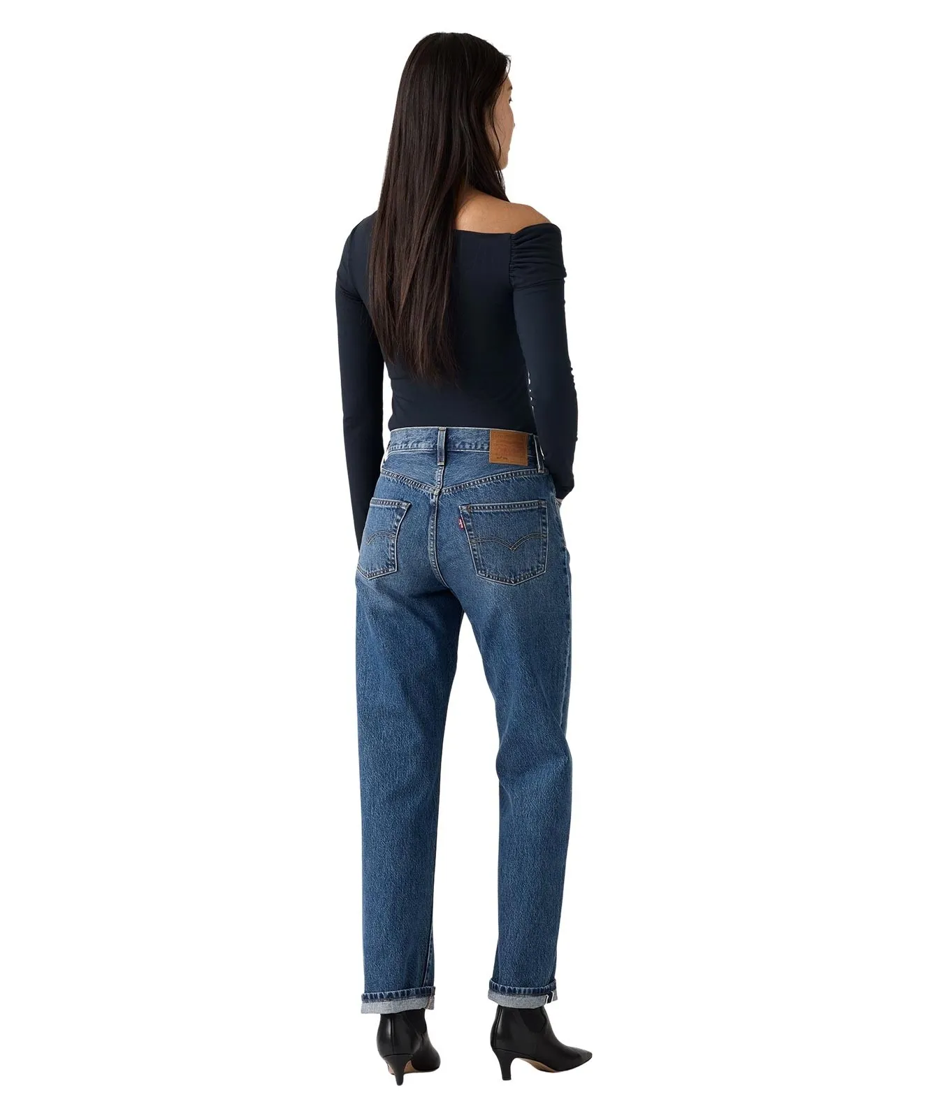 Damen Jeans 501 90s von Levis in Work Yourself Selvedge