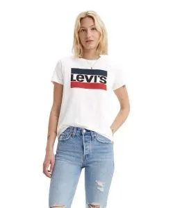 Levi's Damen T-Shirt The Perfect Tee in Sportswear White 