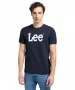 Herren Shirt Wobbly Logo Tee von Lee in Navy Drop