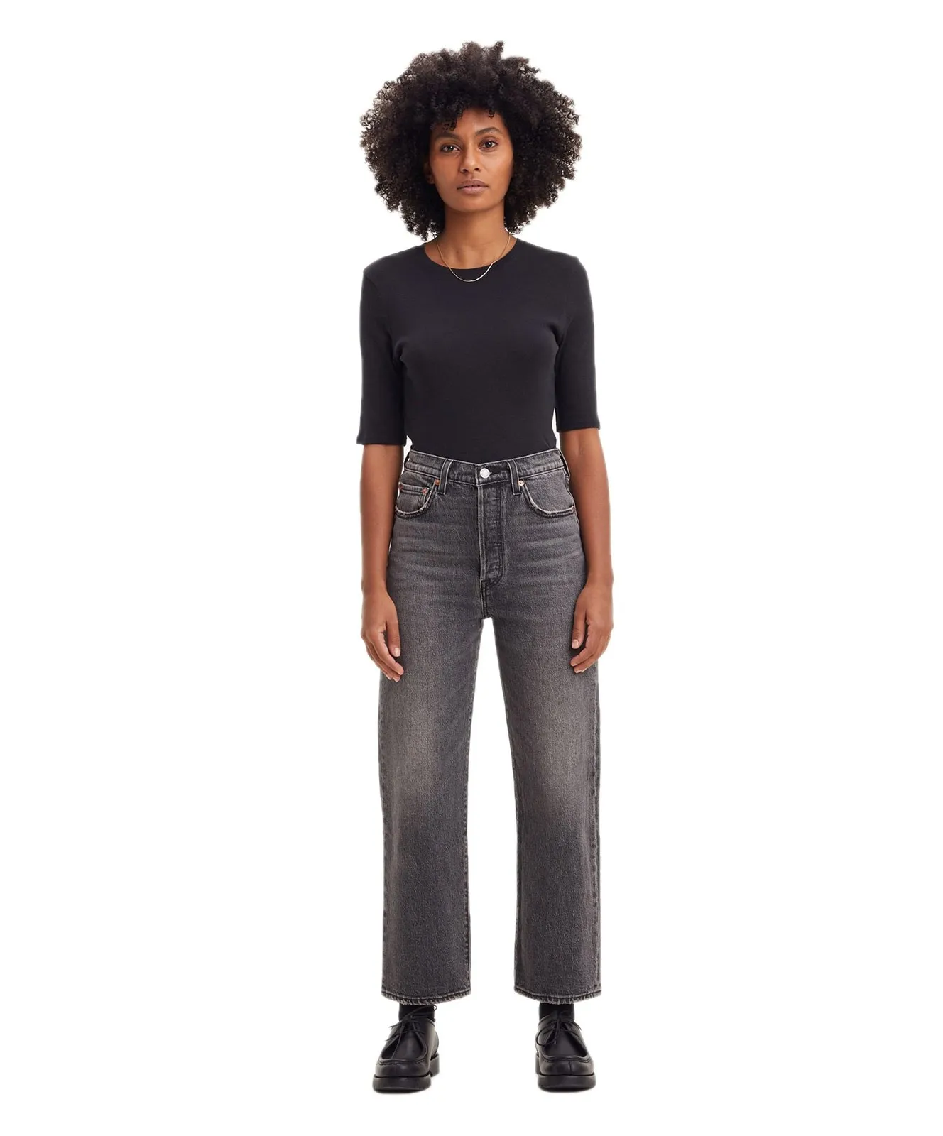 Damen Jeans Ribcage Straight Ankle von Levis in Well Worn