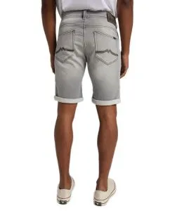 Mustang Jeans-Short Chicago in grau mit Kontrastnähten
