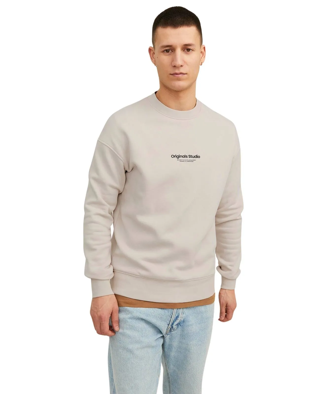 Herren Pullover Sweat Crew von Jack & Jones in Moonbeam