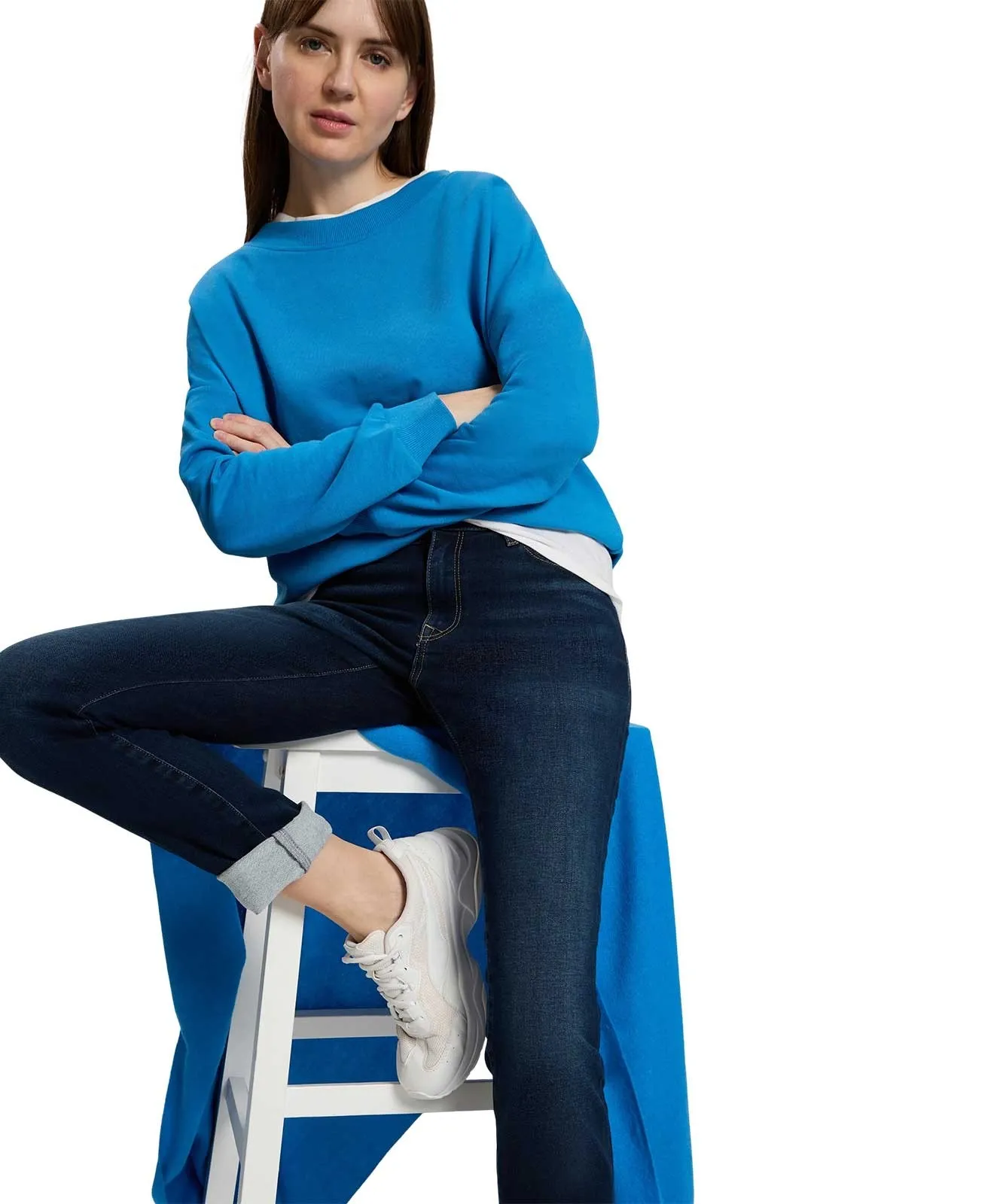 Damen Jeans Anya von Cross in Deep Blue