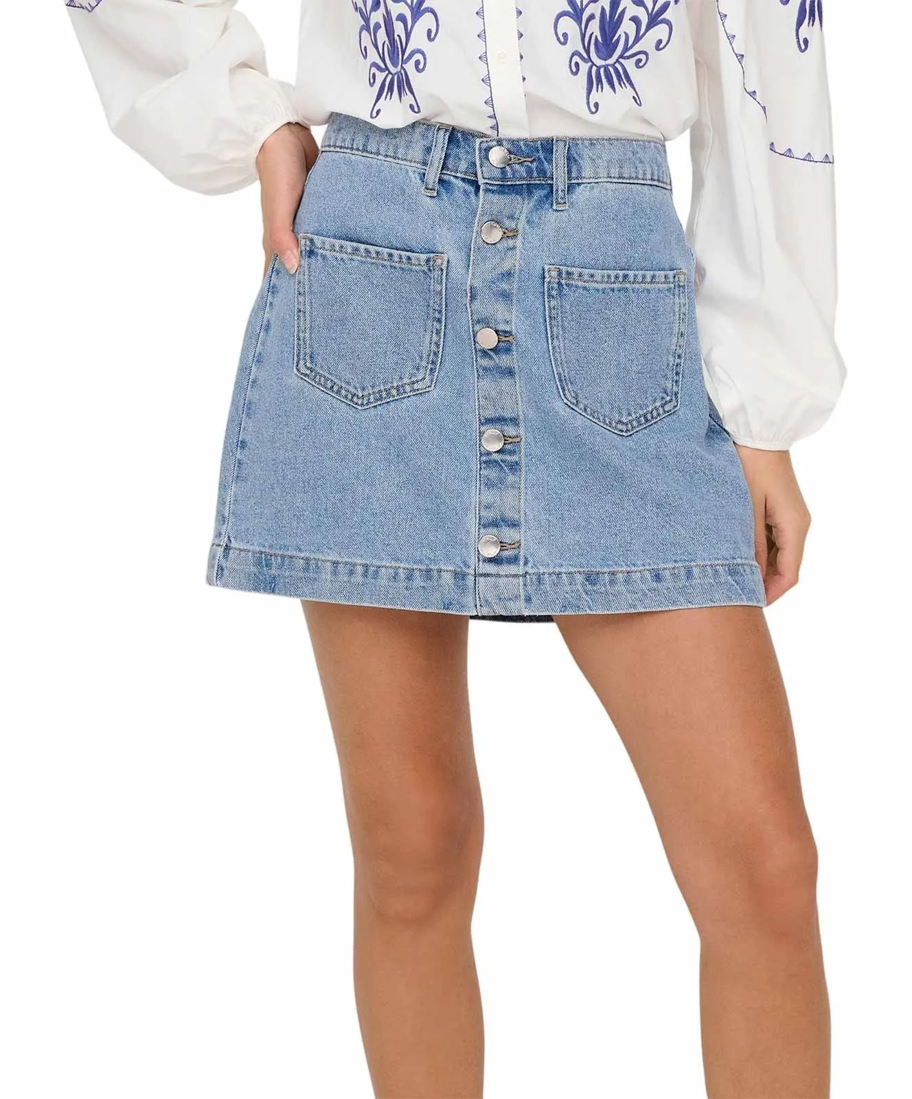 Damen Rock Amazing von Only in Light Blue