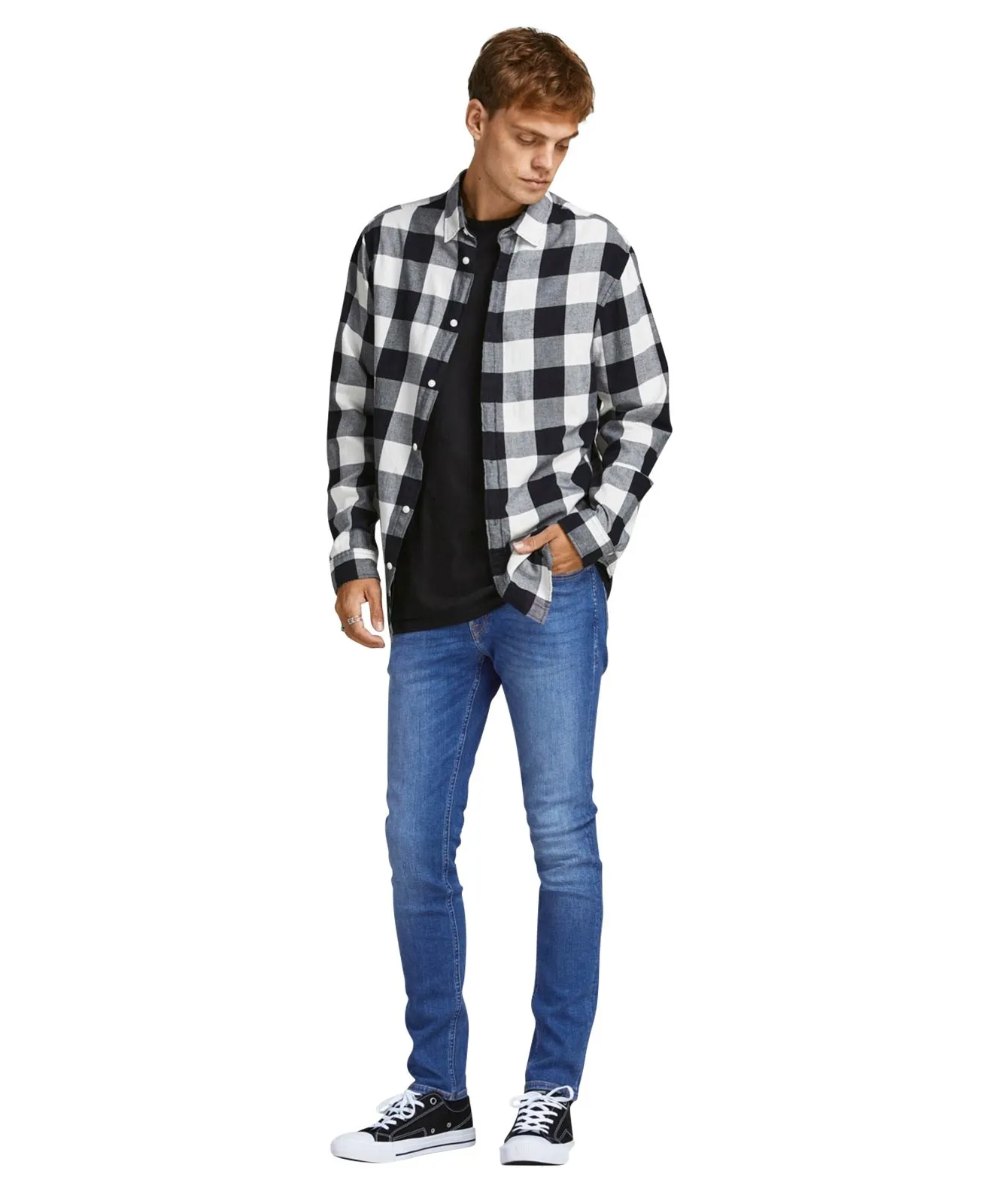 Herren Jeans Liam von Jack & Jones in Blue Denim