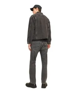 Jack & Jones Chris Jeans in schwarzem Used Look