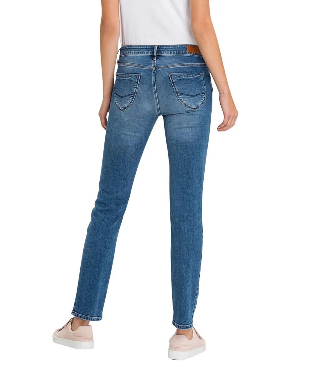 Damen Jeans Rose von Cross in Mid Blue Used