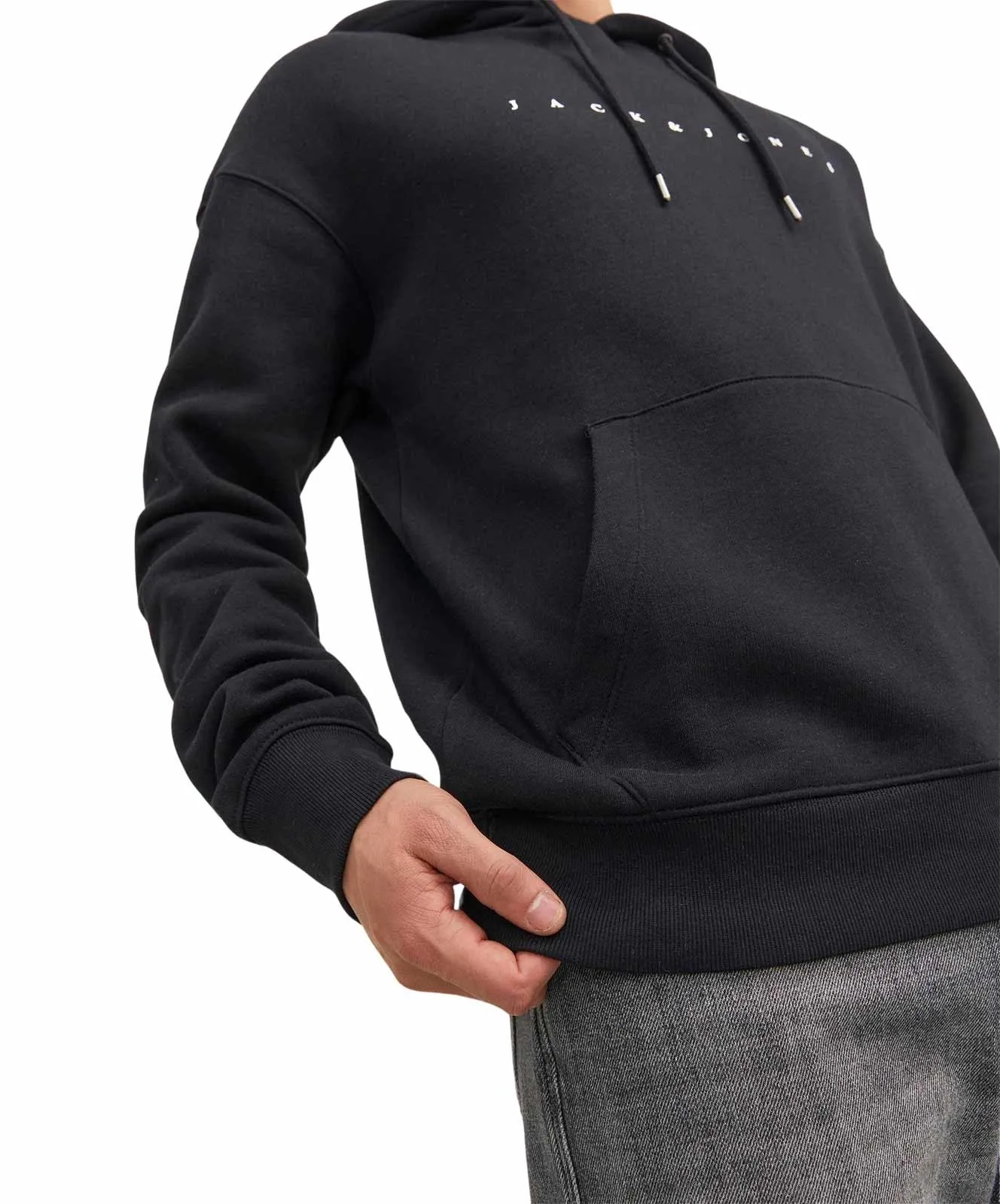 Herren Pullover Star Sweat Hood von Jack & Jones in Black