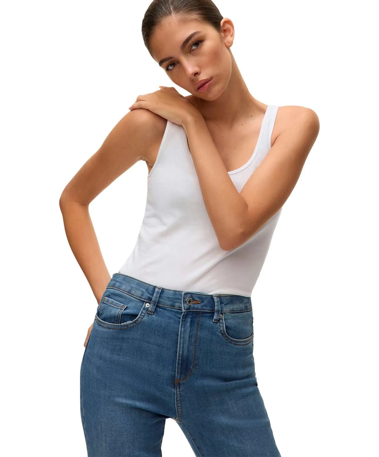 Damen Shirt Maxi My Soft Tank Top von Vero Moda in Bright White