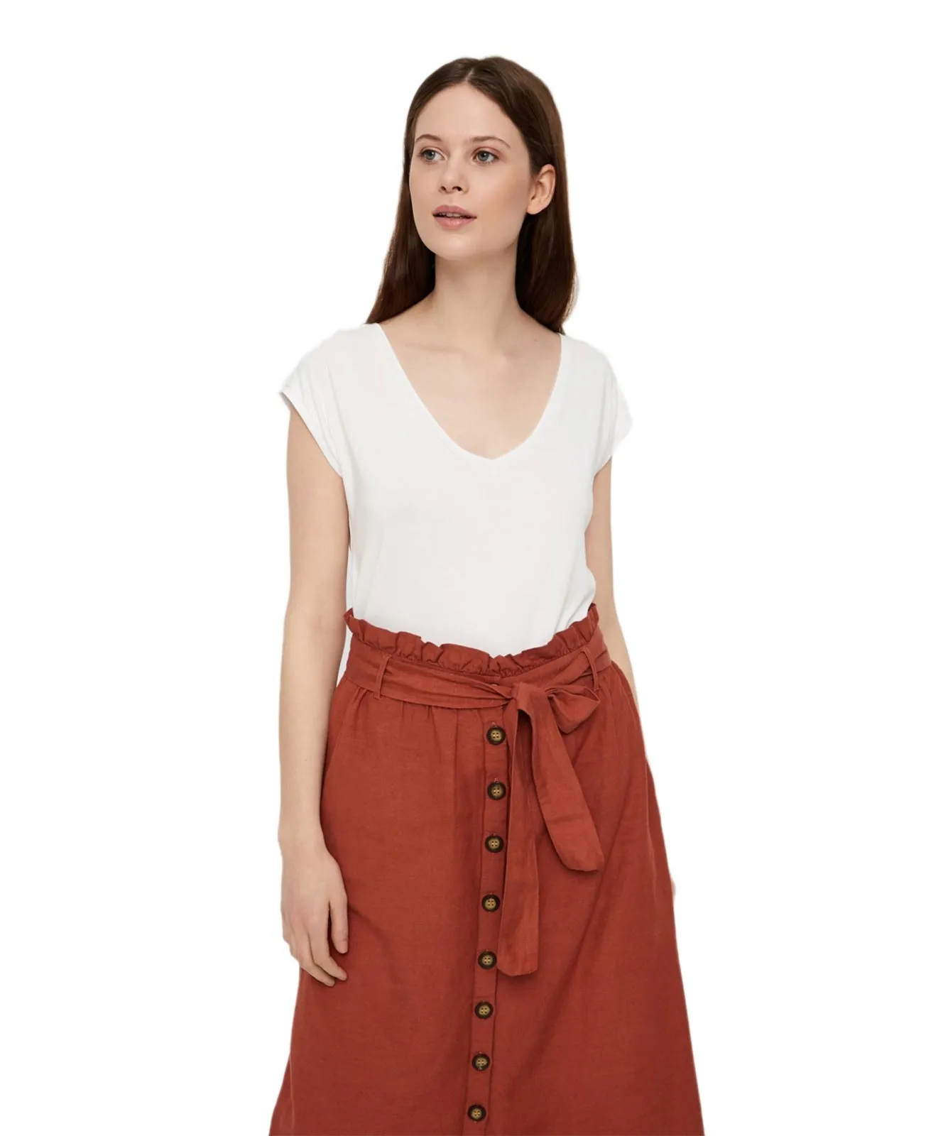 Damen Shirt Kamala von Pieces in Bright White